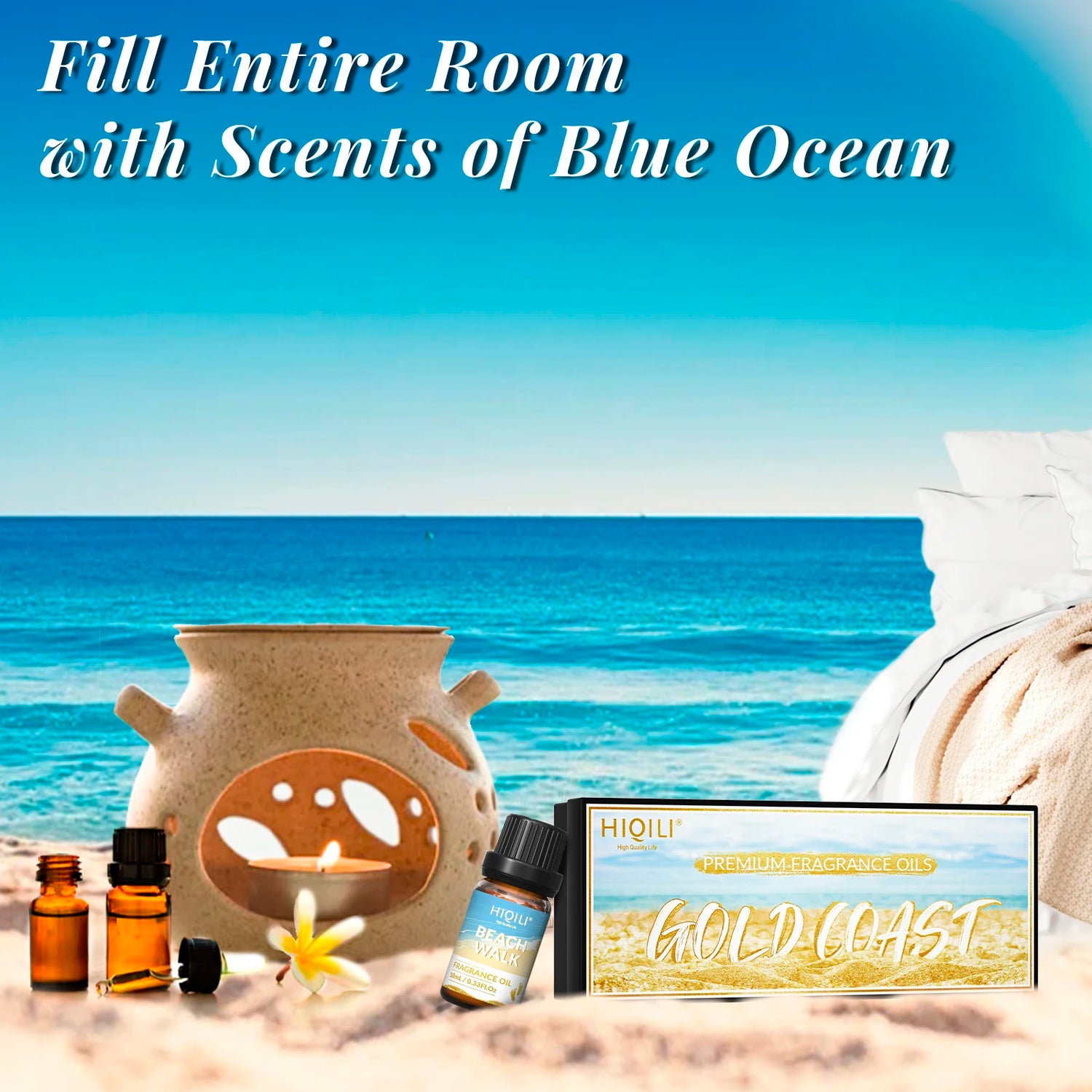 Gold Coast Six Fragrance Oils Gift Set for Aromatherapy by Home for Health and Beauty
