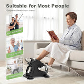 Mini Exercise Bike, Under Desk Bike Pedal Exerciser for Arm/Leg Exercise, Adjustable Magnetic Resistance Desk Cycle by Home for Health and Beauty
