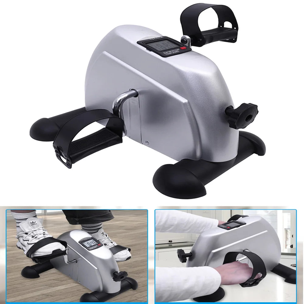 Mini Pedal Exercise Bike Under Desk LCD Display Trainer by Home for Health and Beauty