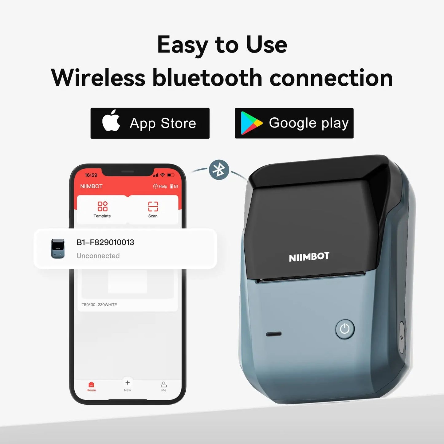 Bluetooth Portable Thermal Label Printer For Packaging