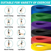1/5Pcs Tpe Elastic Band Resistance Strength Training Sports Fitness Latex Pull-Up Ension Thick Circle Yoga Multi-Functional Hip by Home for Health and Beauty