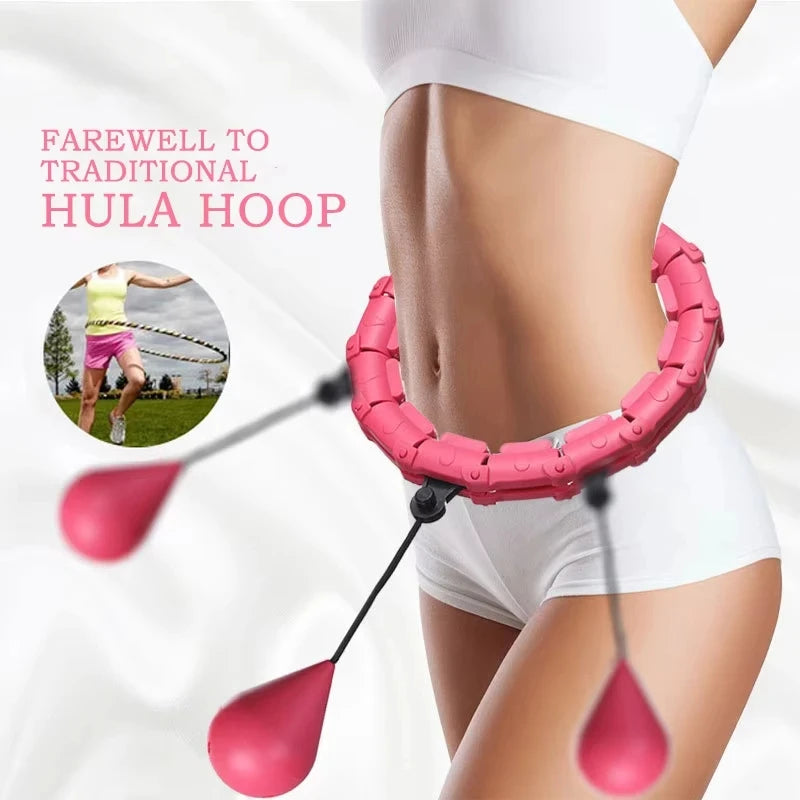 Hula Hoop Smart Weighted For Adults Weight Loss 47 Inch Waist 24 Detachable Links Fitness Hoop For Women And Beginners by Home for Health and Beauty