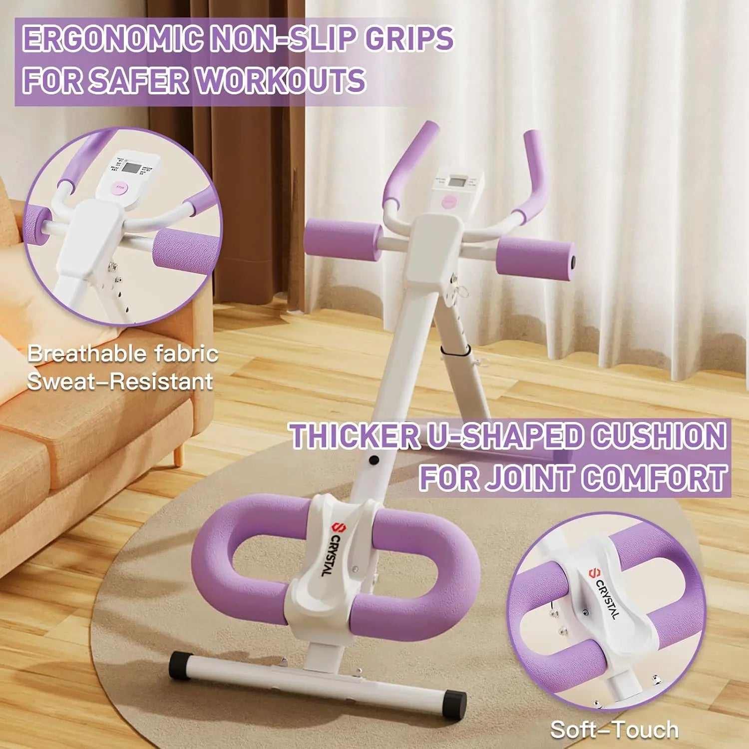 Ab Machine Workout Equipment Abdominal Trainer, Adjustable Abdominal Exercise Machine by Home for Health and Beauty