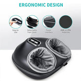 Foot Massager Electric Heating Therapy Air Compression Shiatsu by Home for Health and Beauty