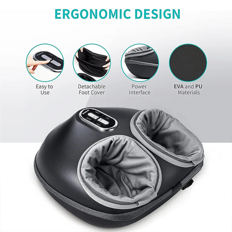 Foot Massager Electric Heating Therapy Air Compression Shiatsu by Home for Health and Beauty