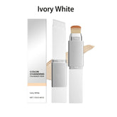 2-in-1 Color Changing Foundation Stick with Brush - Natural Matte Hydrating Long Lasting 13g by Home for Health and Beauty