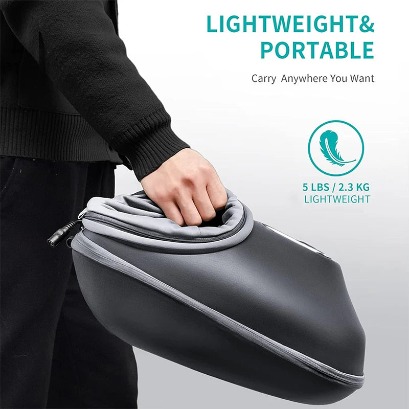 Foot Massager Electric Heating Therapy Air Compression Shiatsu by Home for Health and Beauty