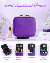 Makeup Bag With Mirror Lamp Travel Waterproof Cosmetic Case by Home for Health and Beauty