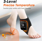 2PCS Electric Foot Ankle Massager 3 Modes Adjustable Vibration Hot Compress Pain Relief Home Ankle Wrist Massage Machine by Home for Health and Beauty