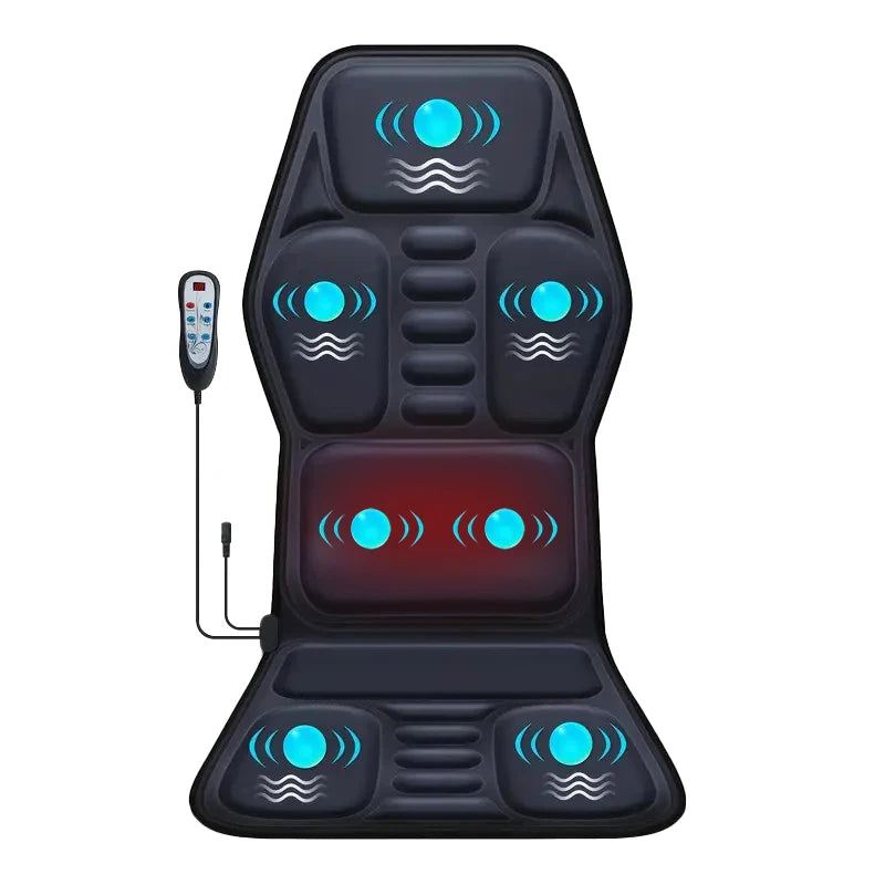 HOMEMASSA Vibration Back Massager Seat Cushion With Heat Massage Chair Pad by Home for Health and Beauty