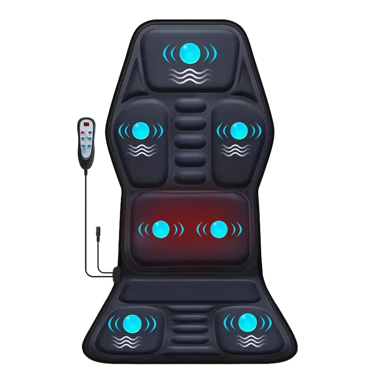 HOMEMASSA Vibration Back Massager Seat Cushion With Heat Massage Chair Pad by Home for Health and Beauty