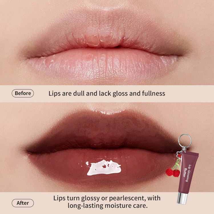 Moisturizing Lip Balm Lip Gloss Long Lasting Butter Pink Nourishing Makeup Care Hydrating Glowing Shine Lipstick Korean Cosmetic by Home for Health and Beauty
