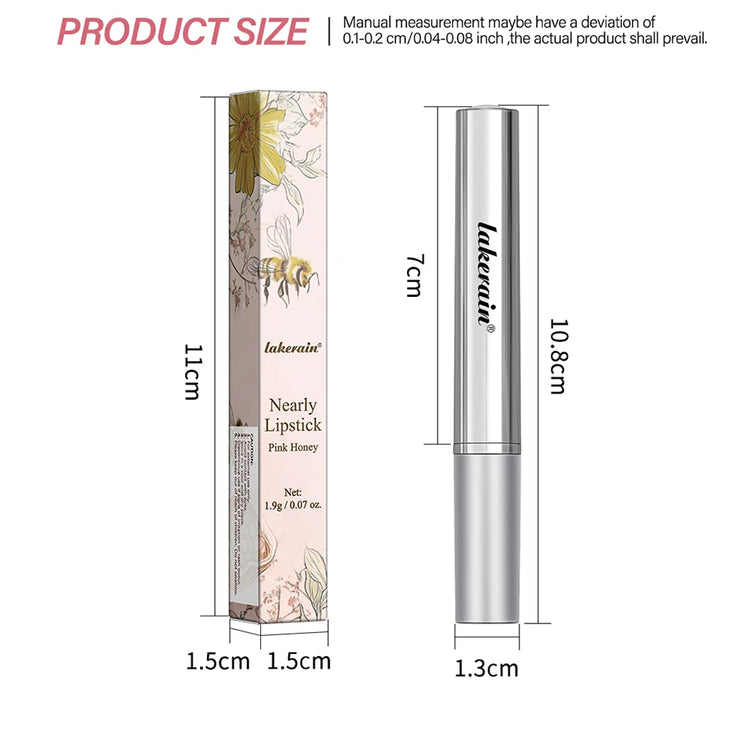 Lakerain Nearly Lipstick Lip Balm Natural Color Creamy Texture Long Lasting Moisturizing Nourishing Lip Care Gloss Cosmetic by Home for Health and Beauty