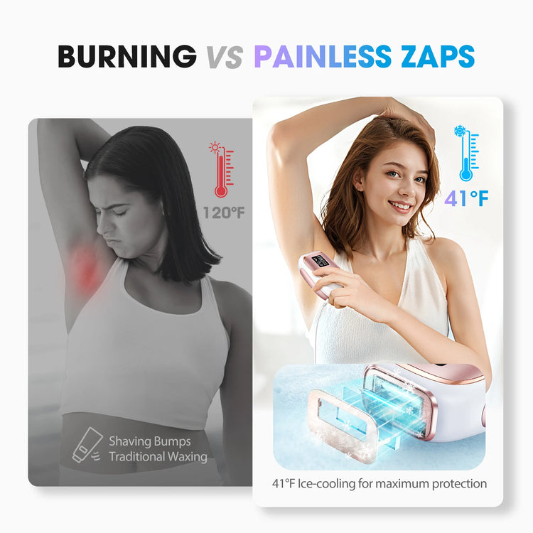 IPL Laser Hair Removal Device for Women Men 45°F Ice-Cooling for Painless & Long-Lasting Results Laser for Full Body Bikini by Home for Health and Beauty