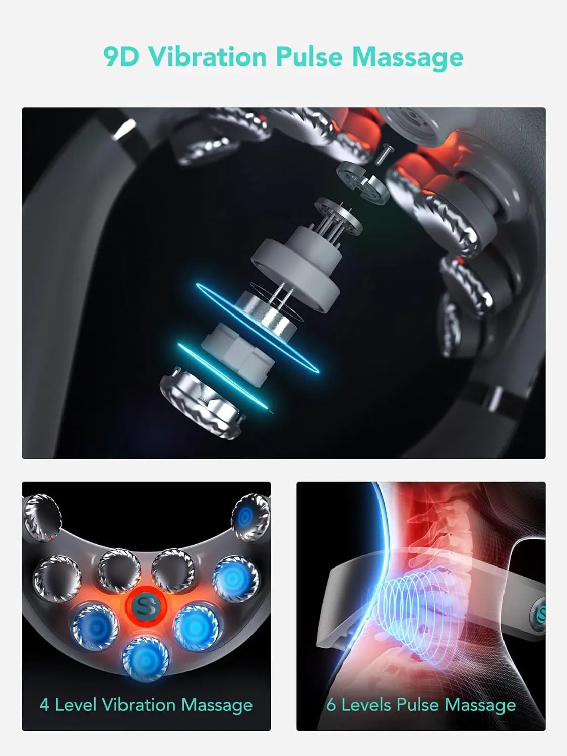 Neck Massager with Heat Portable Deep Tissue Cordless