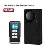 Wireless Vibration Bike Alarm With Remote Control Anti-Theft Alarm 110dB Loud Bike Door Window Alarm Home Safety System by Home for Health and Beauty