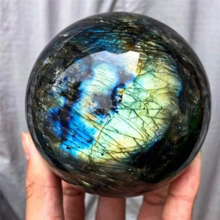6-10cm Labradorite Ball Sphere Home Decoration Crafts High Quality Natural Smooth Stone Crystals and Stones Healing Ball by Home for Health and Beauty