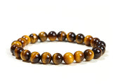 JD Natural Stone Beads Bracelet Amethyst Tiger Eye Crystal Quartz Agate Gem Beads Bangles Women Men Reiki Healling Jewelry Gift by Home for Health and Beauty