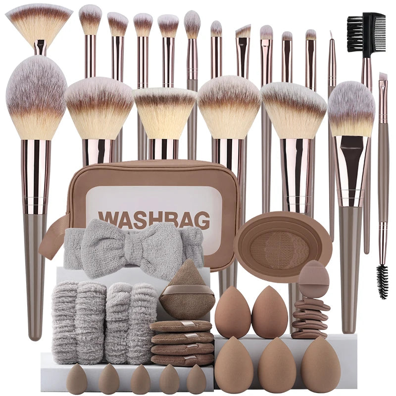 Brush Professional Makeup Brush Set With Goat Hair Synthetic Tools