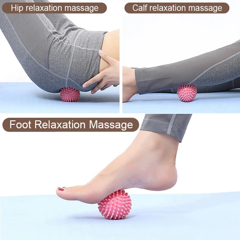Foot massage ball with spikes pilates yoga Sports Fitness Muscle Relaxation massage ball plantar fasciitis therapy ball AMQ001 by Home for Health and Beauty
