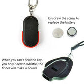 Anti-Lost Alarm Key Finder Locator Tracker Keychain Whistle Sound Smart Flashing Beeping With LED Light Anti Lost Keyring Finder by Home for Health and Beauty