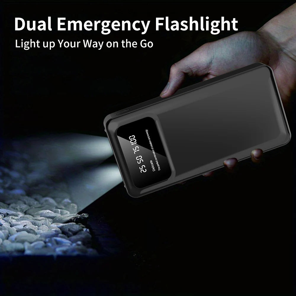 Portable Power Bank With LED Display And Dual USB Outputs
