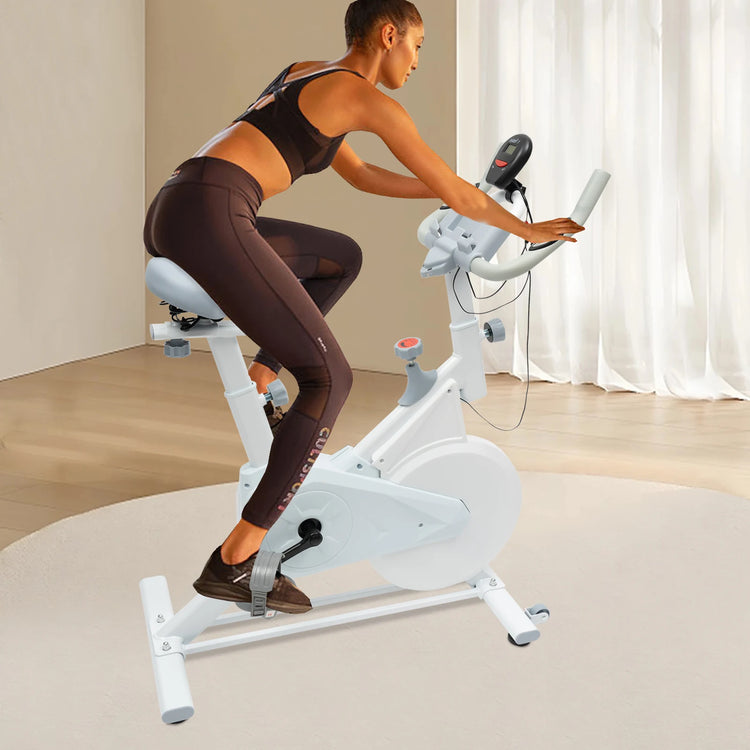 Indoor Cycling Exercise Bike With Digital Pulse Display by Home for Health and Beauty