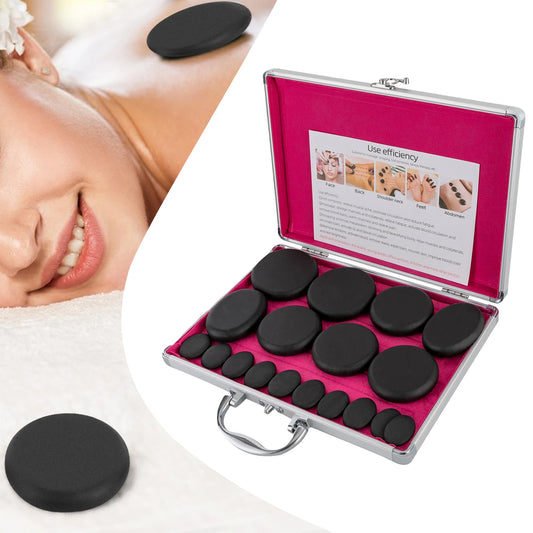 Hot Stones Massage Set With Heater Box Spa