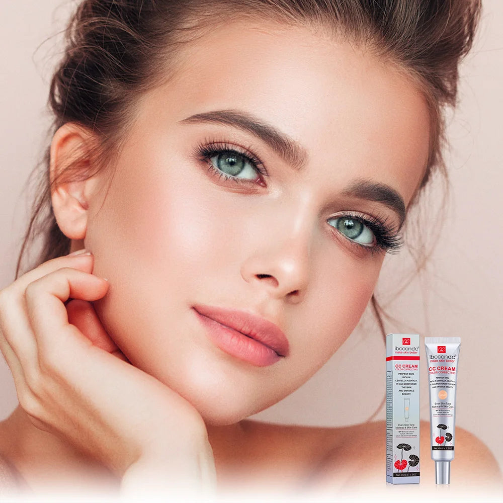Color Correcting CC Cream Facial Centella Asiatica Repair BB Cream Natural Concealer Whitening Liquid Foundation Cosmetics by Home for Health and Beauty