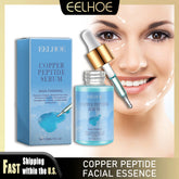 EELHOE Copper Peptide 30ml Facial Serum Moisturizing Firming Face Skin Increase Elasticity Anti Wrinkle Lines Daily Facial Care by Home for Health and Beauty