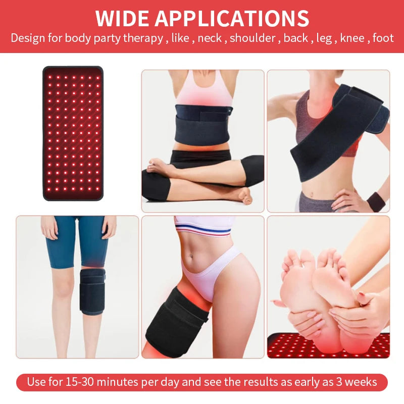 Red Light Therapy Pad For Pain Relief Near Infrared Wrap by Home for Health and Beauty