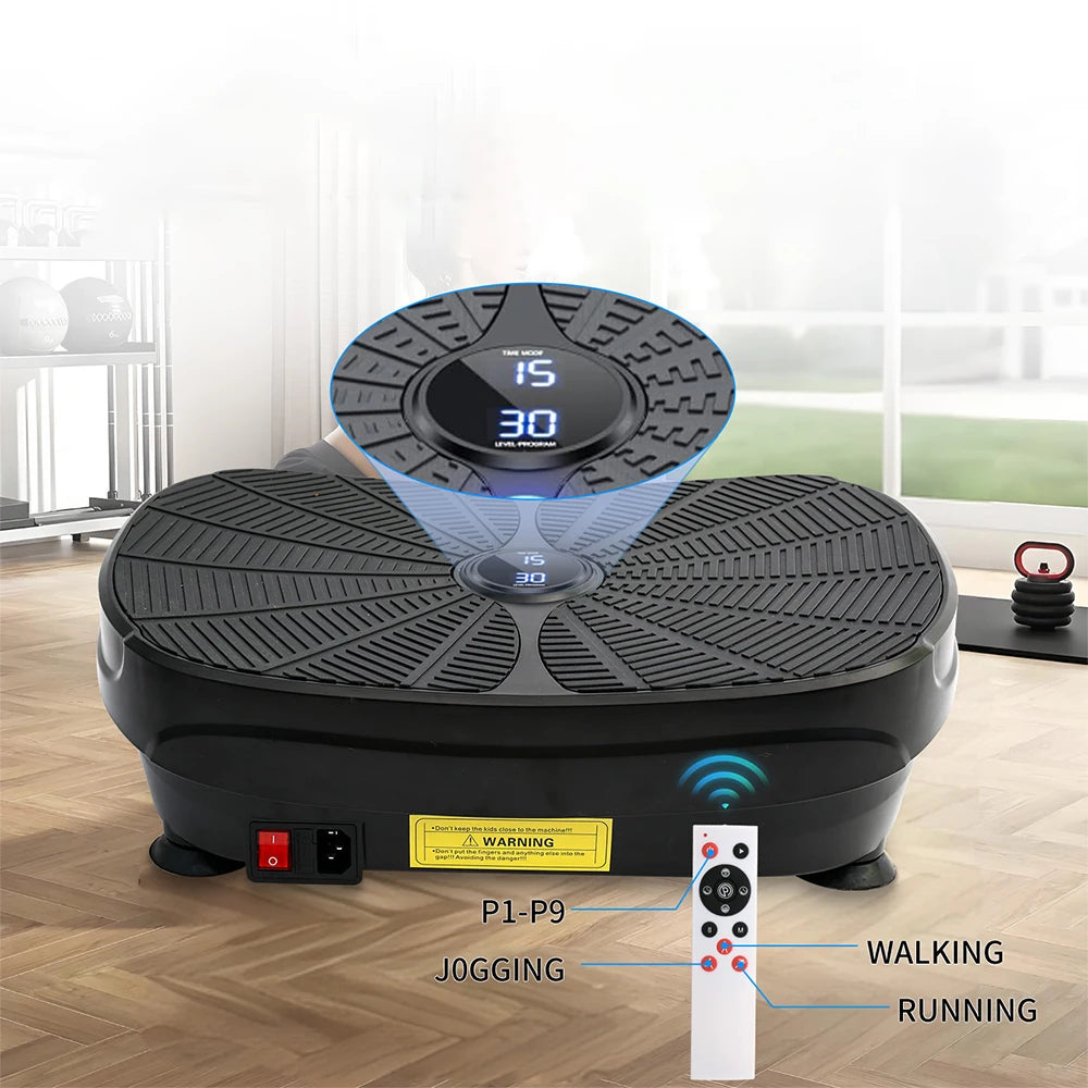 Vibration Plate Exercise Kit With Resistance Bands and Presets by Home for Health and Beauty