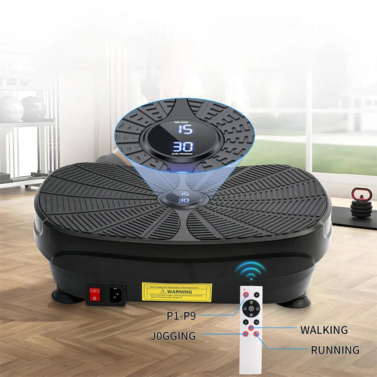 Vibration Plate Exercise Kit With Resistance Bands and Presets by Home for Health and Beauty