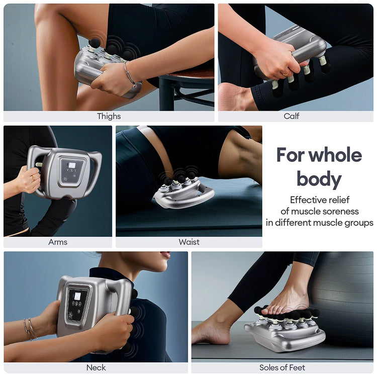 24 Head Fascia Gun 9 Modes High Frequency Massage by Home for Health and Beauty