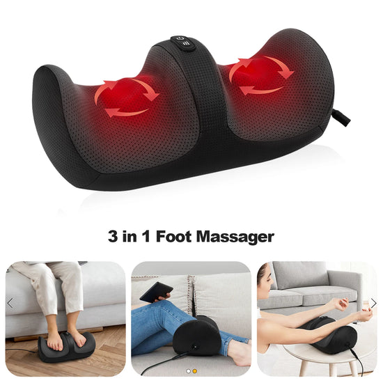 Medcursor Electric Foot Massager Shiatsu Kneading with Heat by Home for Health and Beauty
