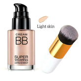 BB cream foundation (with brush) is waterproof, long-lasting, and moisturizing, suitable for all light skin tones. by Home for Health and Beauty