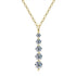 5-Stone Moissanite Long Pendant Necklace D VVS1 for Women Clavicle Chain Necklace Fine Jewelry Gift 14K Gold Filled by Home for Health and Beauty