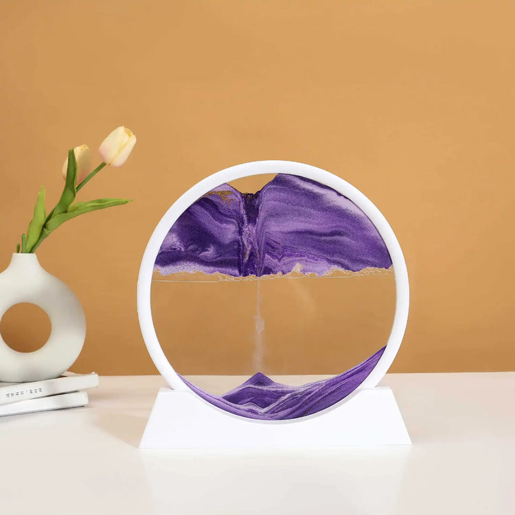 3D Moving Sand Art Glass Frame Deep Sea Quicksand Decor by Home for Health and Beauty