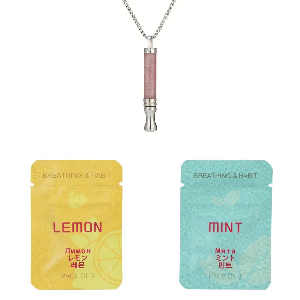 Anxiety Relief Breathing Necklace For Quitting Smoking Meditation