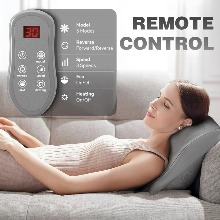 Back Massager Neck Massager with Heat 3D Kneading Massage Pillow for Relax Neck Back Shoulder Legs Gifts for Men Women Mom Dad by Home for Health and Beauty