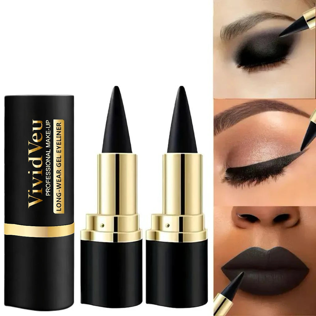 eyeliners 2-pack of waterproof and sweatproof - multi-purpose design, smudge-proof and fade-resistant, beginner-friendly. by Home for Health and Beauty
