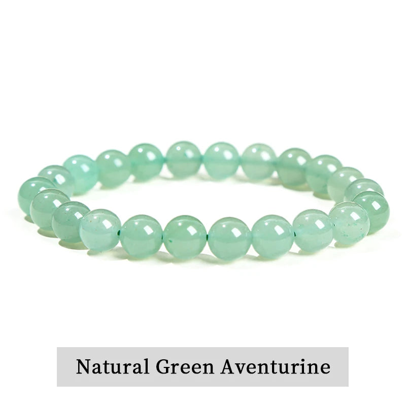 JD Natural Stone Beads Bracelet Amethyst Tiger Eye Crystal Quartz Agate Gem Beads Bangles Women Men Reiki Healling Jewelry Gift by Home for Health and Beauty