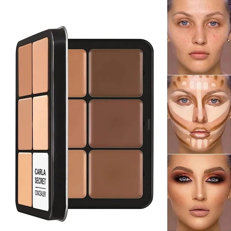 12 Color concealer Palette Matte Phosphor Outline Makeup Palette Cream foundation make-up Makeup Face Repair by Home for Health and Beauty