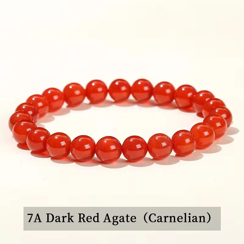 JD Natural Stone Beads Bracelet Amethyst Tiger Eye Crystal Quartz Agate Gem Beads Bangles Women Men Reiki Healling Jewelry Gift by Home for Health and Beauty