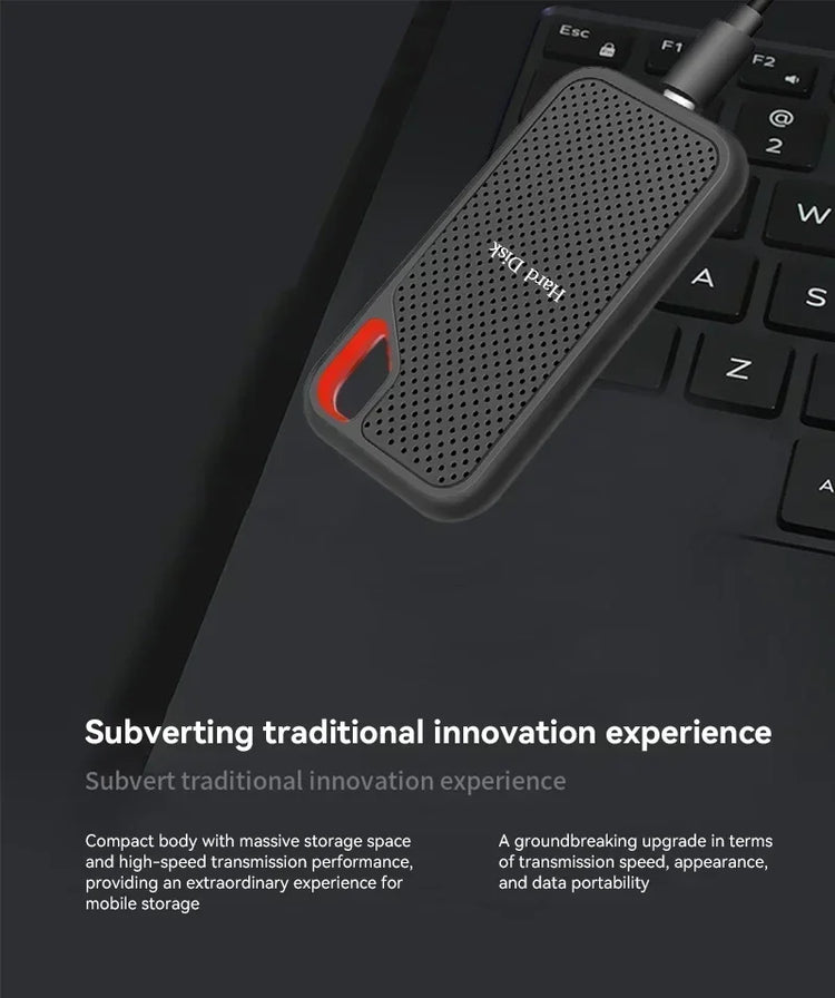Portable External SSD 2TB High Capacity Solid State Drive USB 3.2 Gen2 Ultra Fast Storage for Game Files by Home for Health and Beauty