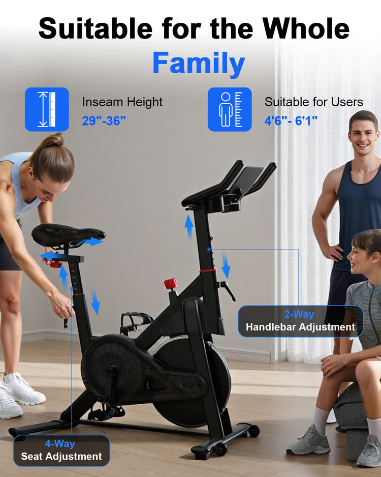 Exercise Bike, 32-Level Magnetic Resistance Stationary Bikes for Home, Low Noise Workout Cycling Bike for Home by Home for Health and Beauty