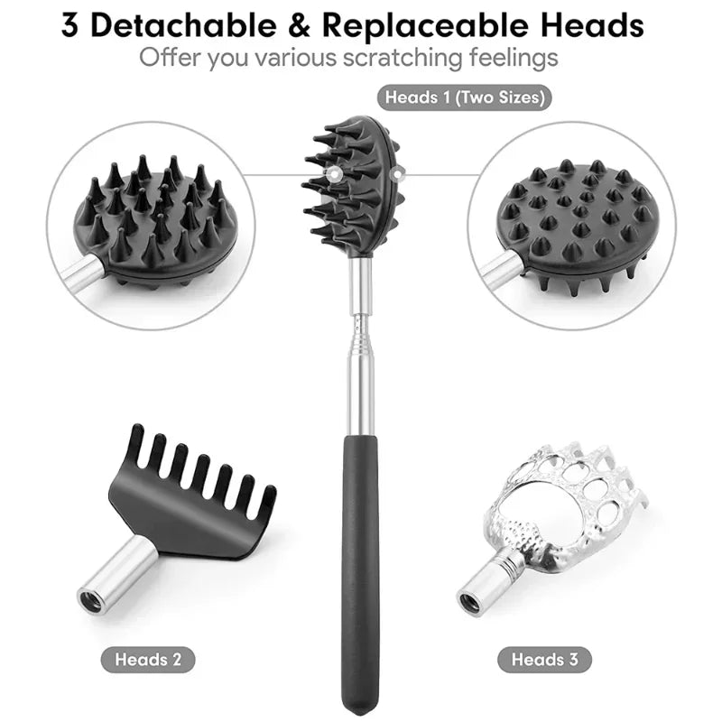 1/3/5PCS Back Scratcher Telescopic Scratching Massage Tool Back Scratcher Scraper Extendable Telescoping Itch Massage Relaxation by Home for Health and Beauty