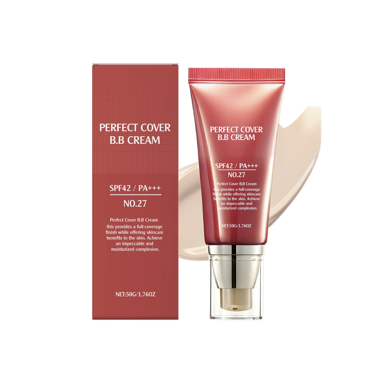 Perfect Cover Bb Cream Brightens Complexion Covering Skin Blemishes Lasting Lightweight Hydrates Moisturize Concealer Corrector by Home for Health and Beauty