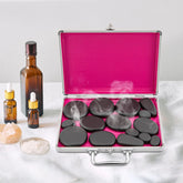 Hot Stones Massage Set, 18 Volcanic Rocks Body Massage Set, for Massage, Scraping, Hot Compress by Home for Health and Beauty