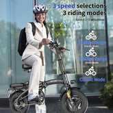 Folding Electric Bike for Adults, 500W Peak Motor, Up to 23 MPH, 14” Foldable Ebike with 48V 12Ah Battery, 35 Miles, Customized by Home for Health and Beauty